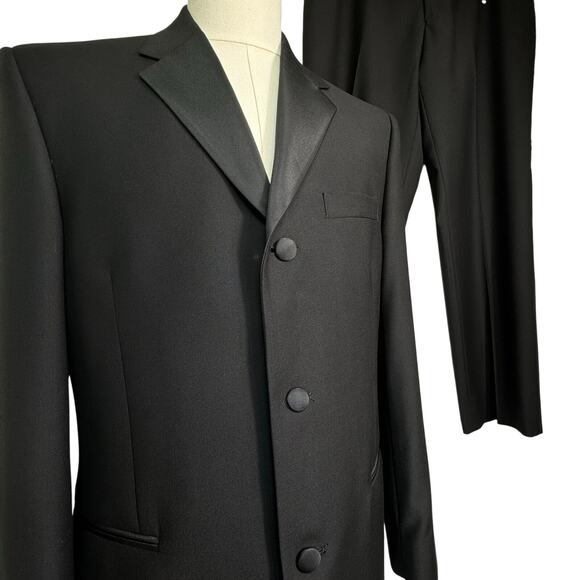 TED BAKER Men's 42R Black Wool Endurance The Party Animal 3 Button Suit Modern - Picture 1 of 15